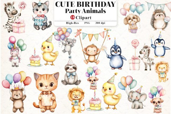Adorable Party Animals: A Designer’s Guide to This Clipart Bundle