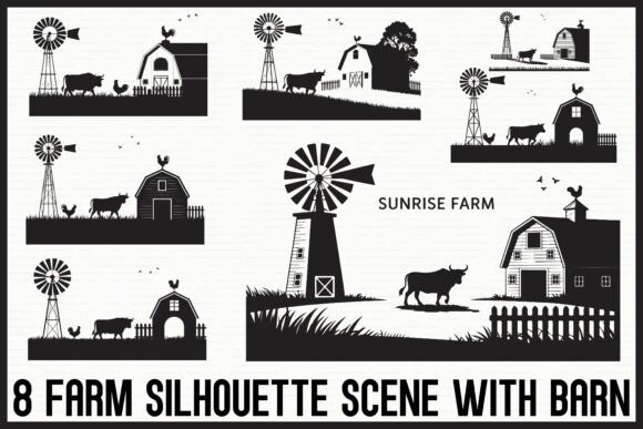 Bring the Countryside to Your Crafts with Farm Silhouette Scenes