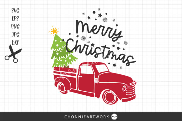 Christmas Truck with Tree: A Design Asset for Festive Charm