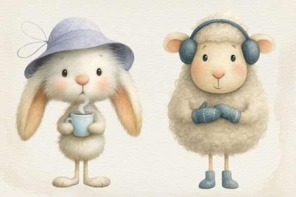 Cozy Winter Bunny & Sheep PNG: A Designer’s Guide to Whimsical Charm