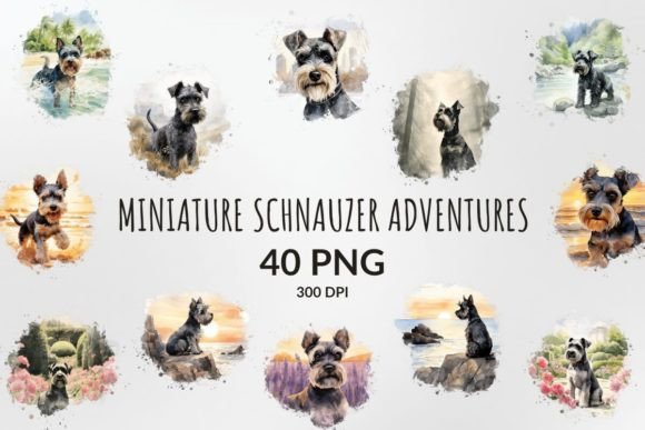 Miniature Schnauzer Adventures Clipart: A Creative Toolkit