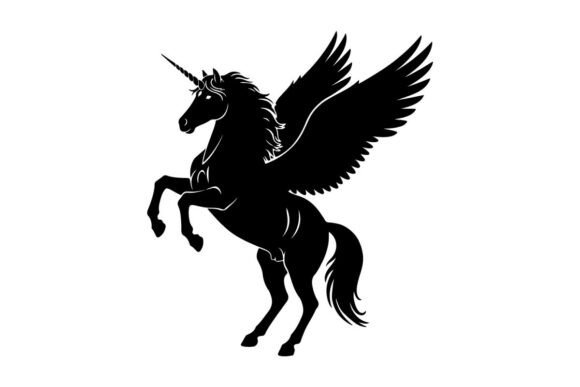 Mythical Winged Unicorn Silhouette: A Designer's Secret Weapon