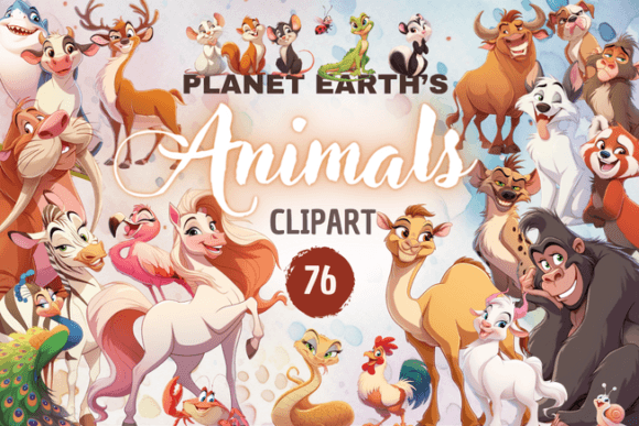 Planet Earth's Animals: A Premium Clipart Collection for Nature-Inspired Design