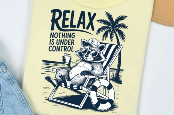 Relax Raccoon Beach PNG: Your New Favorite Design Asset