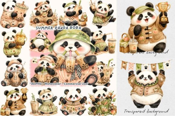 Summer Boba Panda Picnic Watercolor: A Creative Toolkit