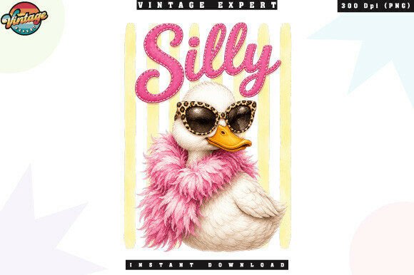 Trendy Duck with Leopard Glasses PNG: A Bold Design Asset