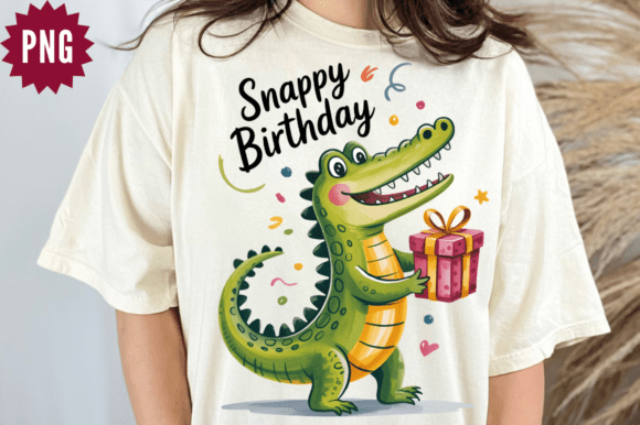 Unleash the Fun: The Birthday Pun Crocodile Sublimation Design