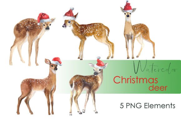 Watercolor Christmas Holiday Clipart: Hand-Drawn Charm for Your Designs