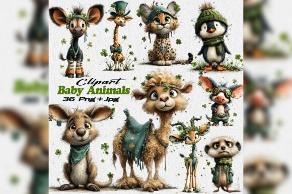 Whimsical St Patrick Baby Animals PNG: A Designer's Festive Toolkit